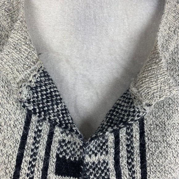 Mia Maddison Long Cardigan Sweater Duster Grey Black Fuzzy Open Front M - Picture 6 of 9